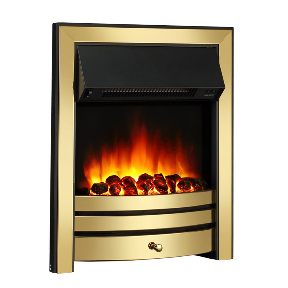 Endeavour Fires Roxby Inset Electric Fire Chrome Trim and Fret, 220/240Vac 1&2kW, 7 Day Programmable Remote Control Electric Fire (without spacer)